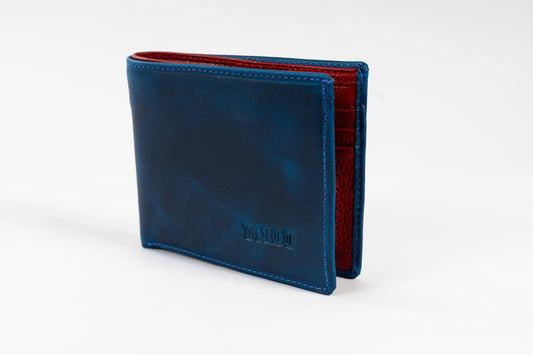 BILLETERA TOSCANA (AZUL/ROJO)