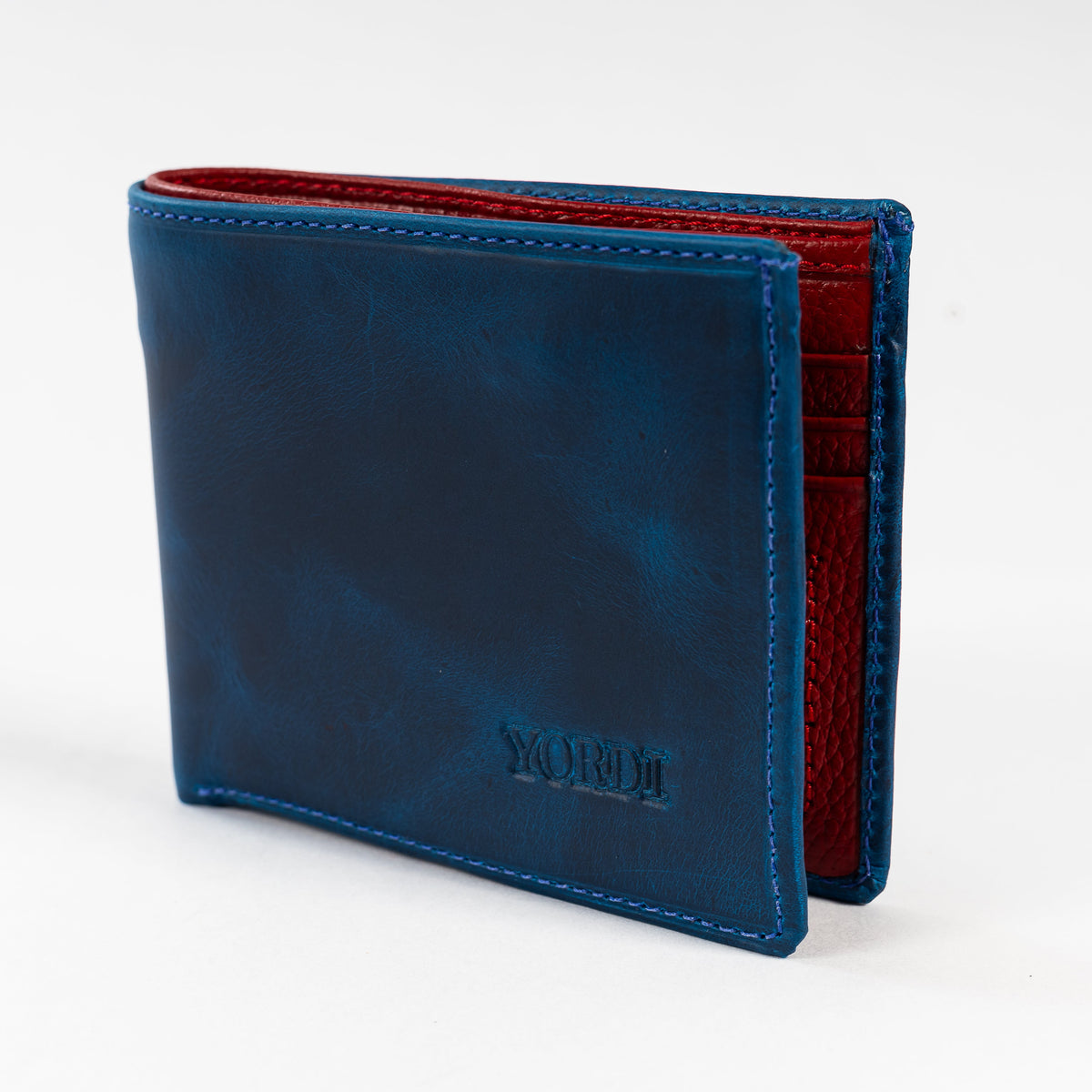 BILLETERA TOSCANA (AZUL/ROJO)