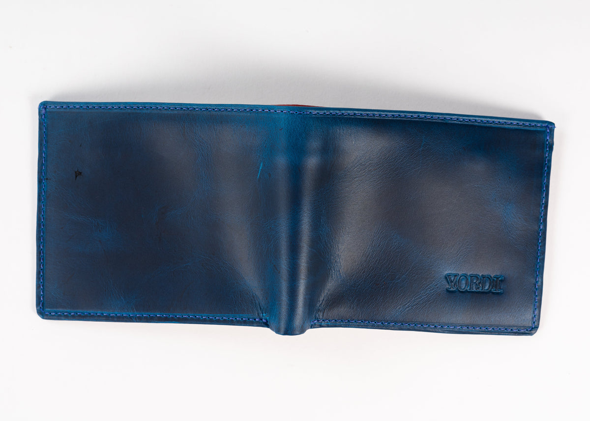BILLETERA TOSCANA (AZUL/ROJO)
