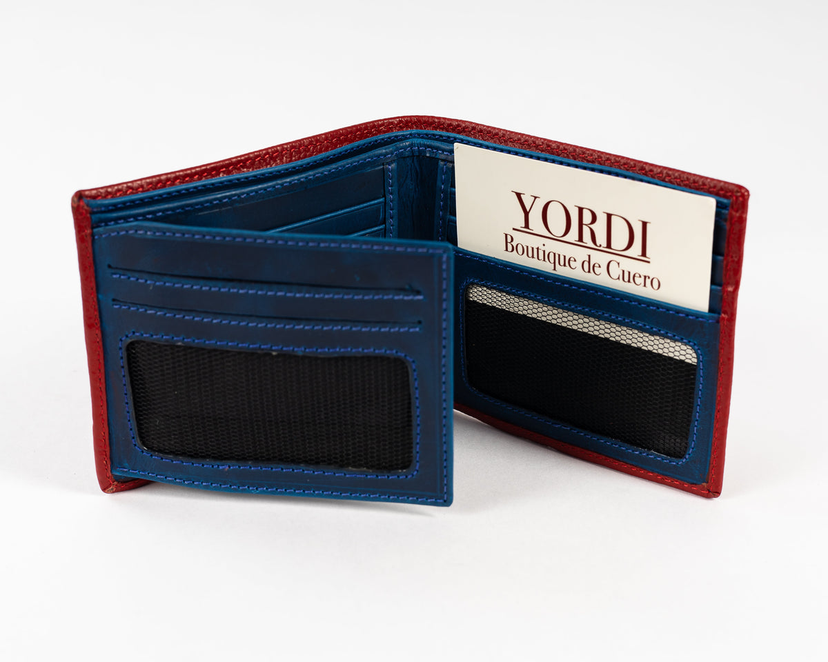 BILLETERA TOSCANA (ROJO/AZUL)