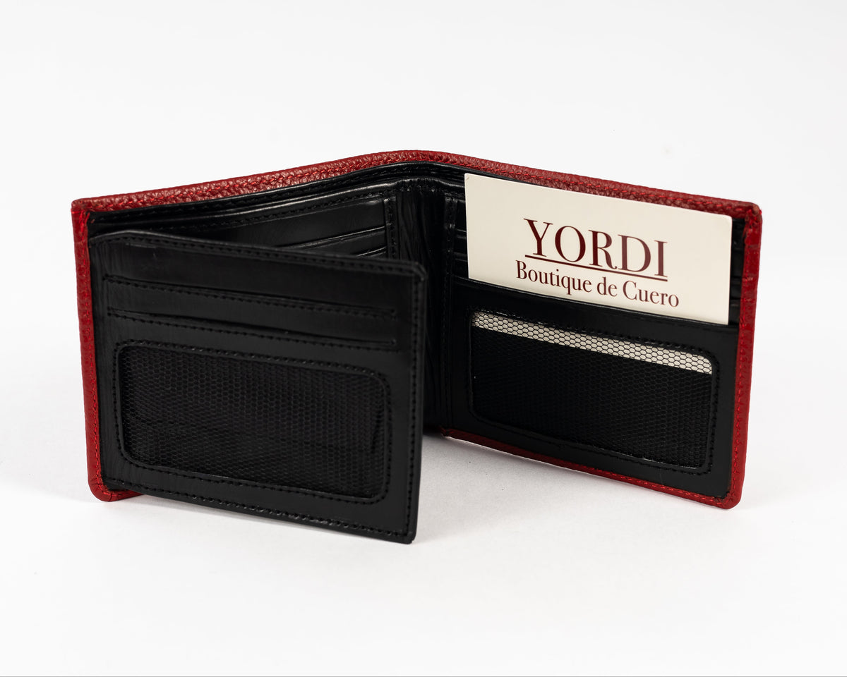 BILLETERA TOSCANA (ROJO/NEGRO)