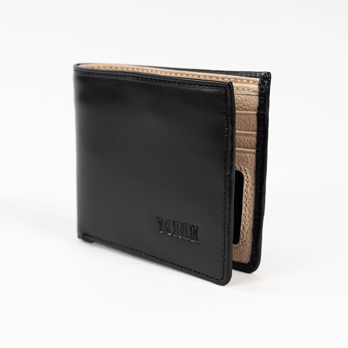 BILLETERA TOSCANA (NEGRO/BEIGE)