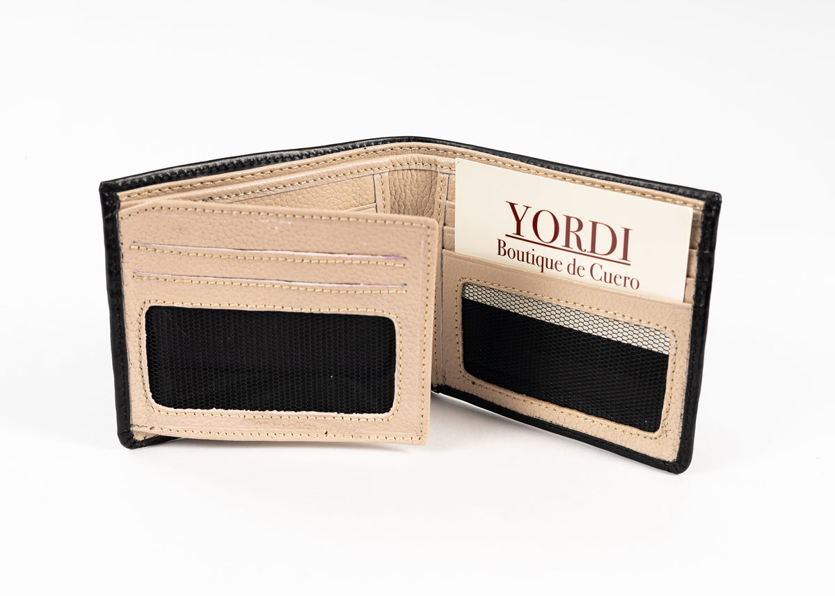 BILLETERA TOSCANA (NEGRO/BEIGE)
