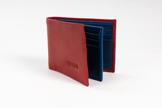 BILLETERA CALABRIA (ROJO/AZUL)
