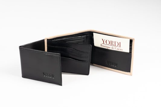 BILLETERA CERDEÑA (BEIGE/NEGRO)