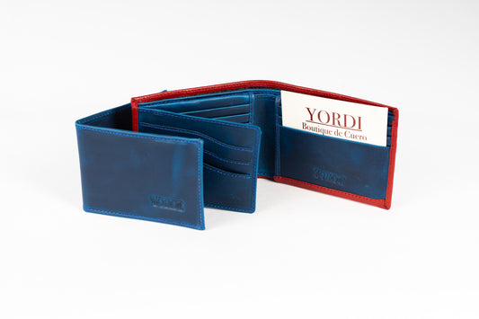 BILLETERA CERDEÑA (ROJO/AZUL)