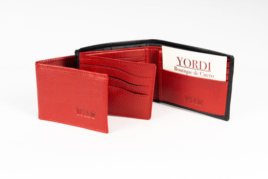 BILLETERA CERDEÑA (NEGRO/ROJO)