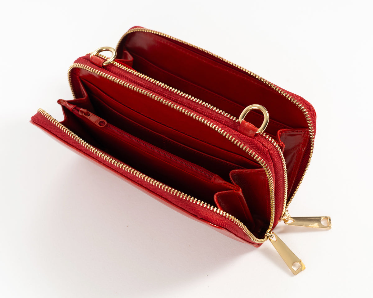 Billetera Manos Libres Bolonia — Rojo