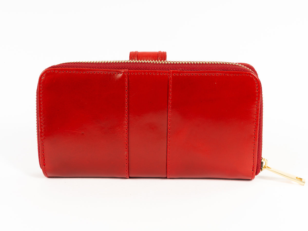 Billetera de Dama Nápoles | Rojo Pátina