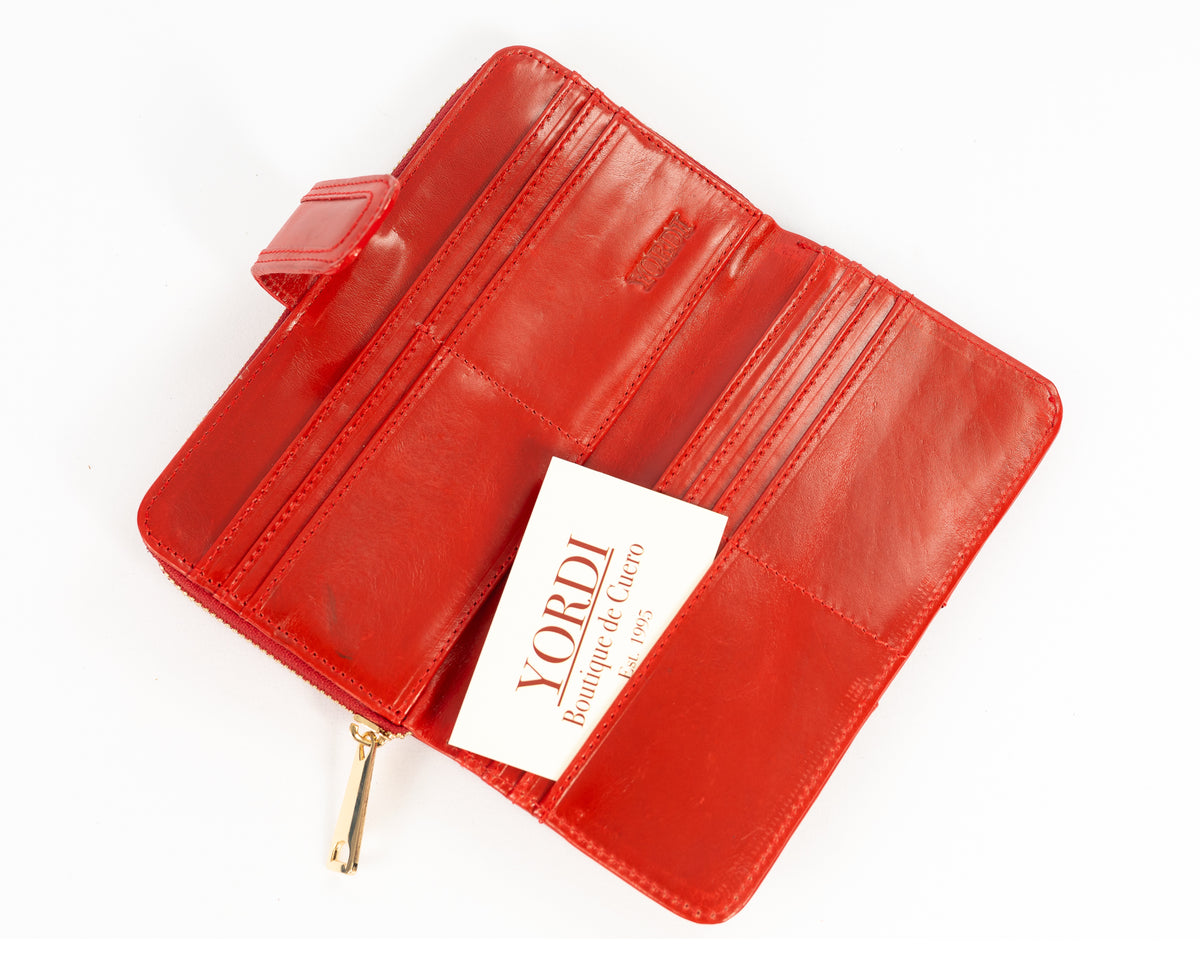 Billetera de Dama Nápoles | Rojo Pátina