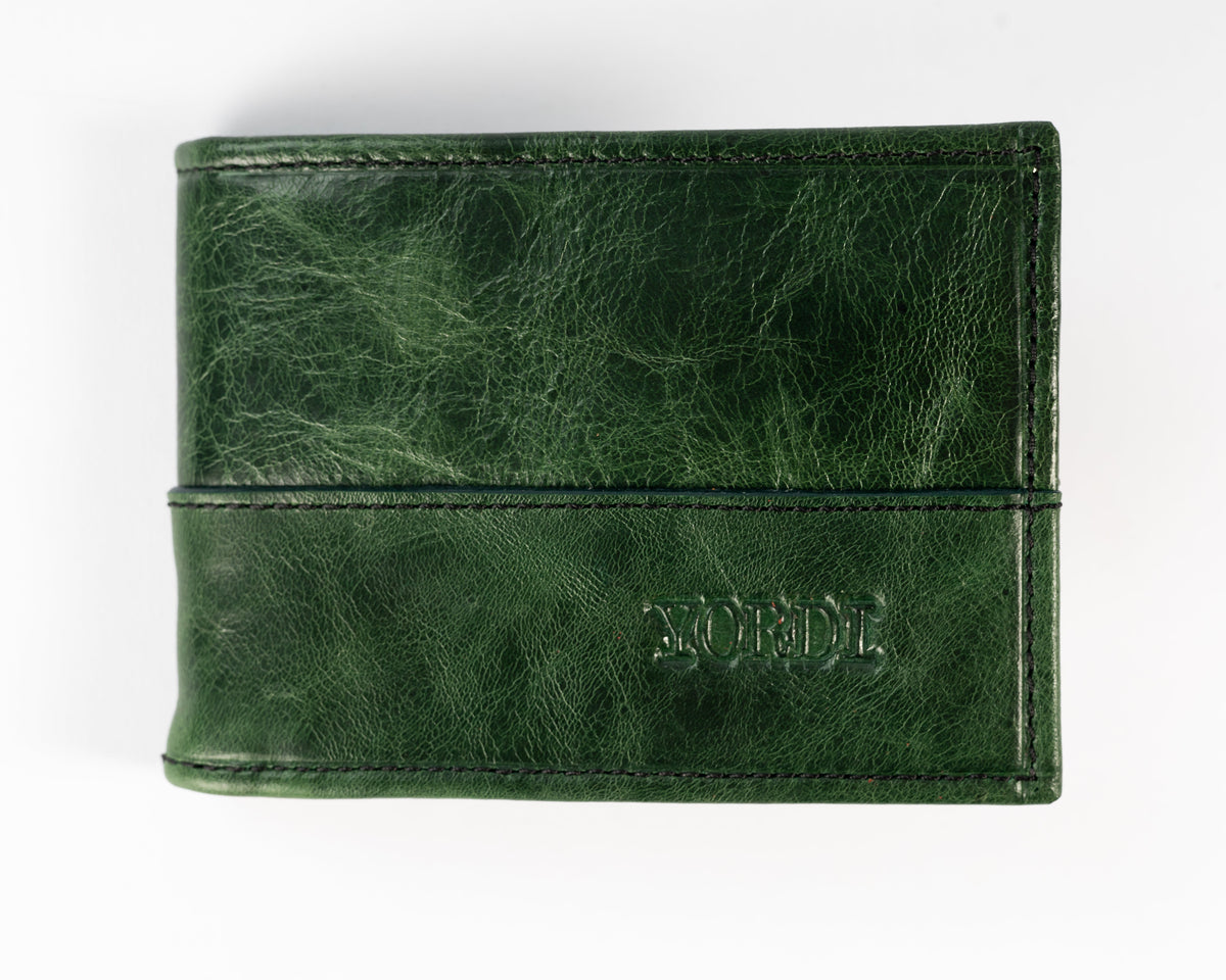 BILLETERA PORTA BILLETES (VERDE PINO/NEGRO)