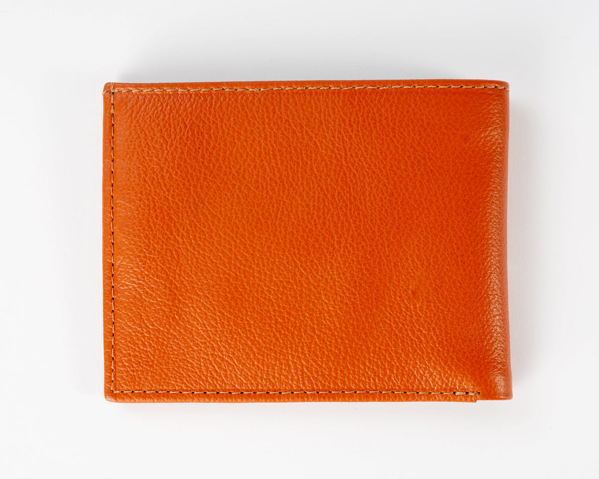 BILLETERA CLÁSICA (NARANJA/NEGRO)