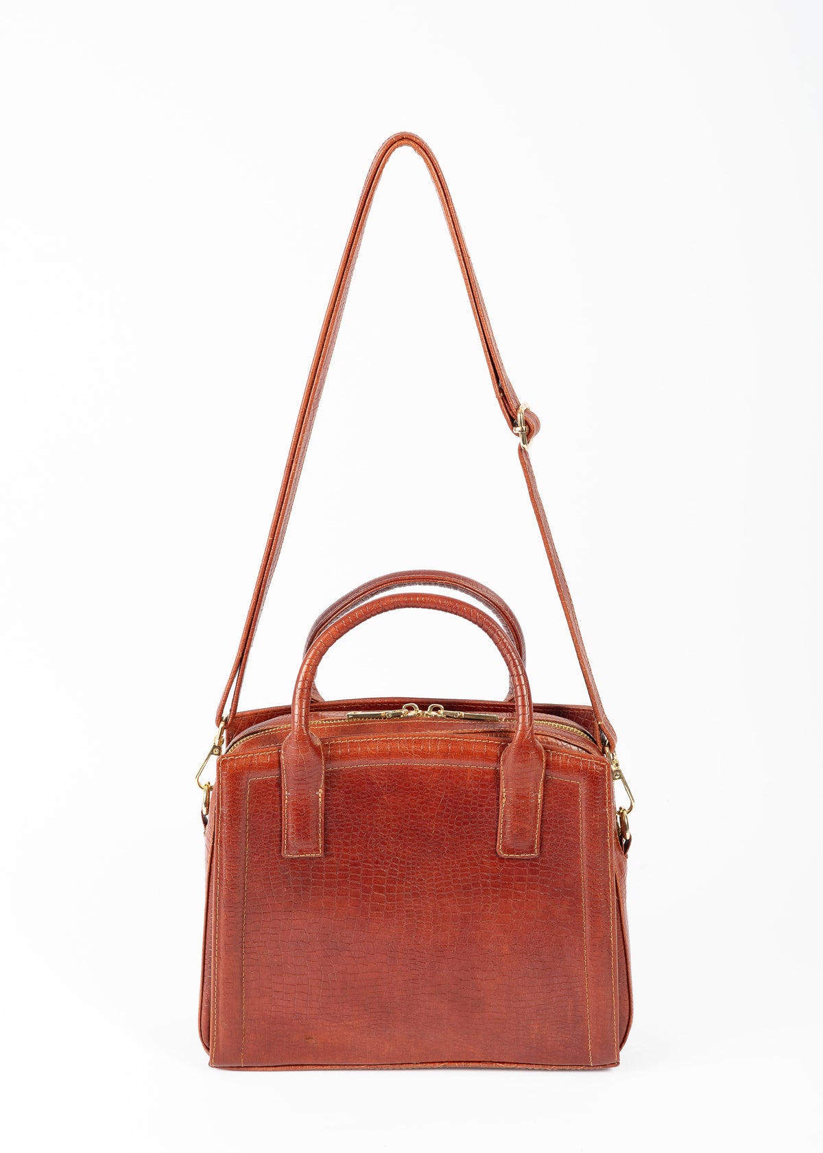 Cartera Karin | Borgoña Cocodrilo