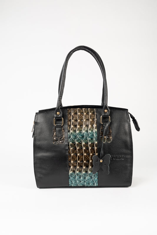 CARTERA ÉLAN COCODRILO (NEGRO)