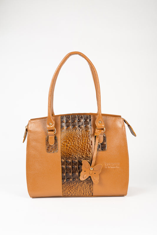CARTERA ÉLAN COCODRILO (CAMEL)