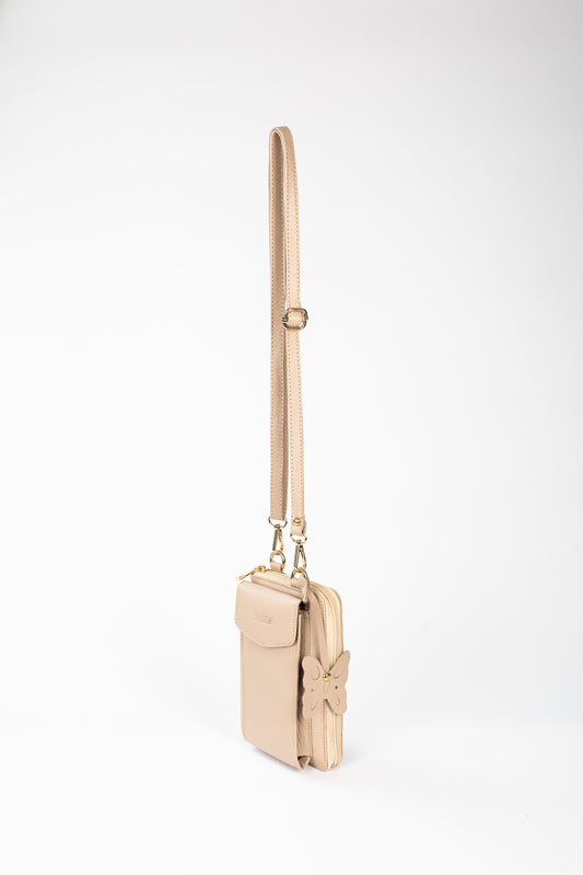 BILLETERA MANOS LIBRES VERTICAL (BEIGE)