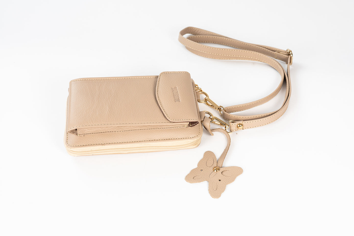 BILLETERA MANOS LIBRES VERTICAL (BEIGE)