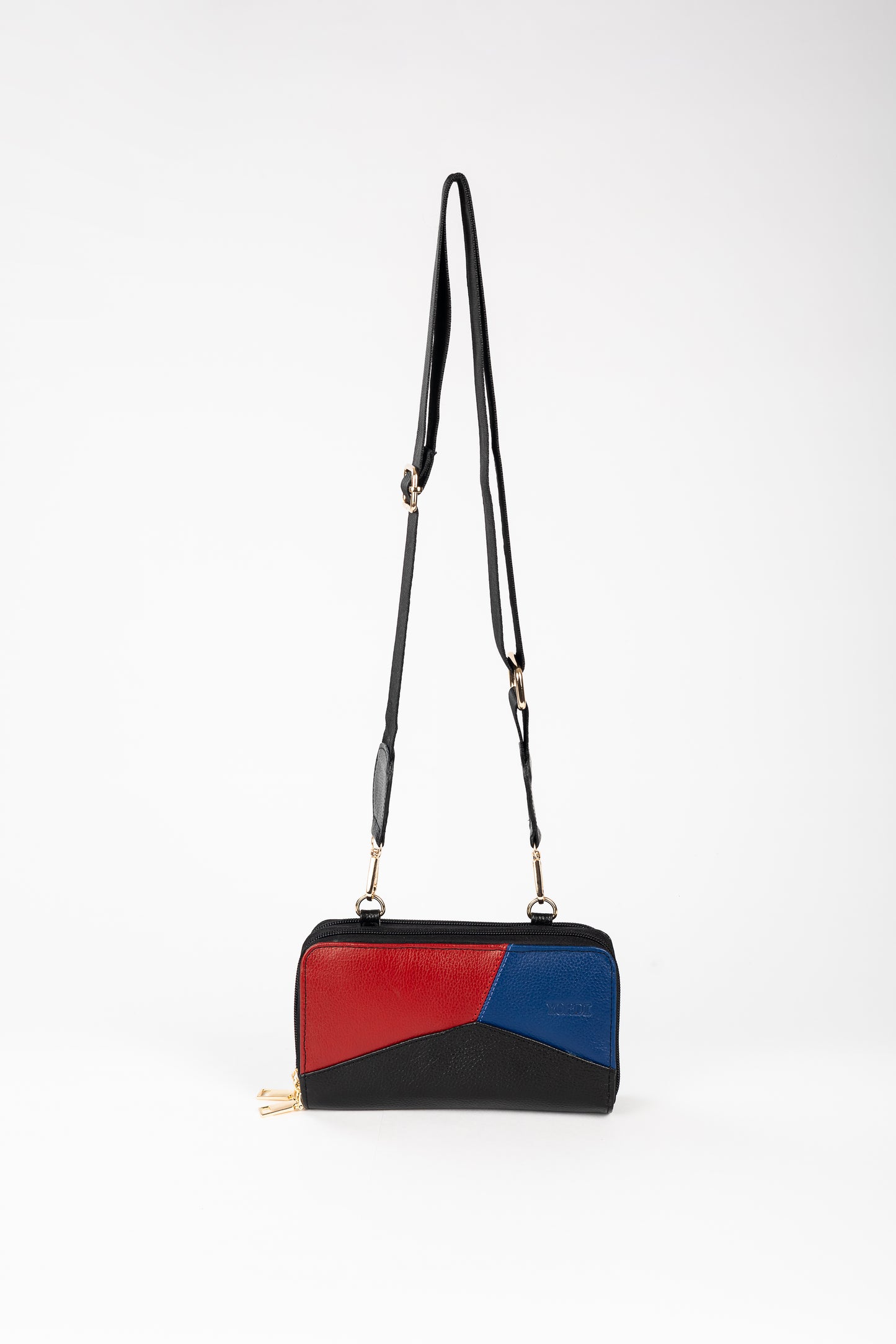 BILLETERA MANOS LIBRES BOLONIA TRICOLOR (NEGRO)