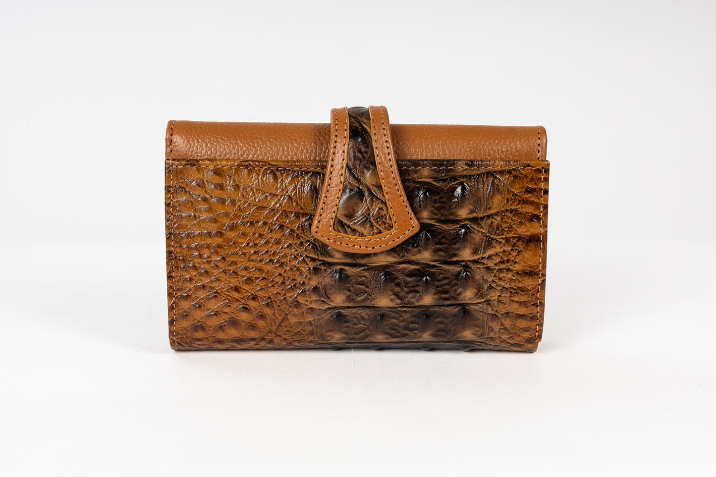 BILLETERA DE DAMA PADUA COCODRILO (CAMEL)