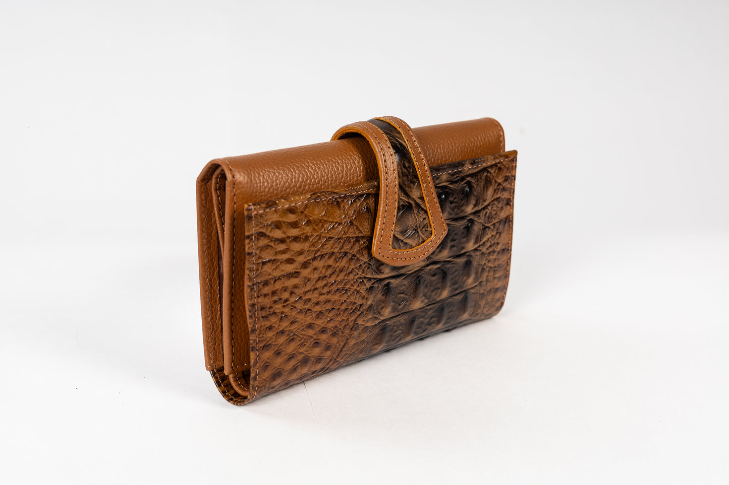BILLETERA DE DAMA PADUA COCODRILO (CAMEL)