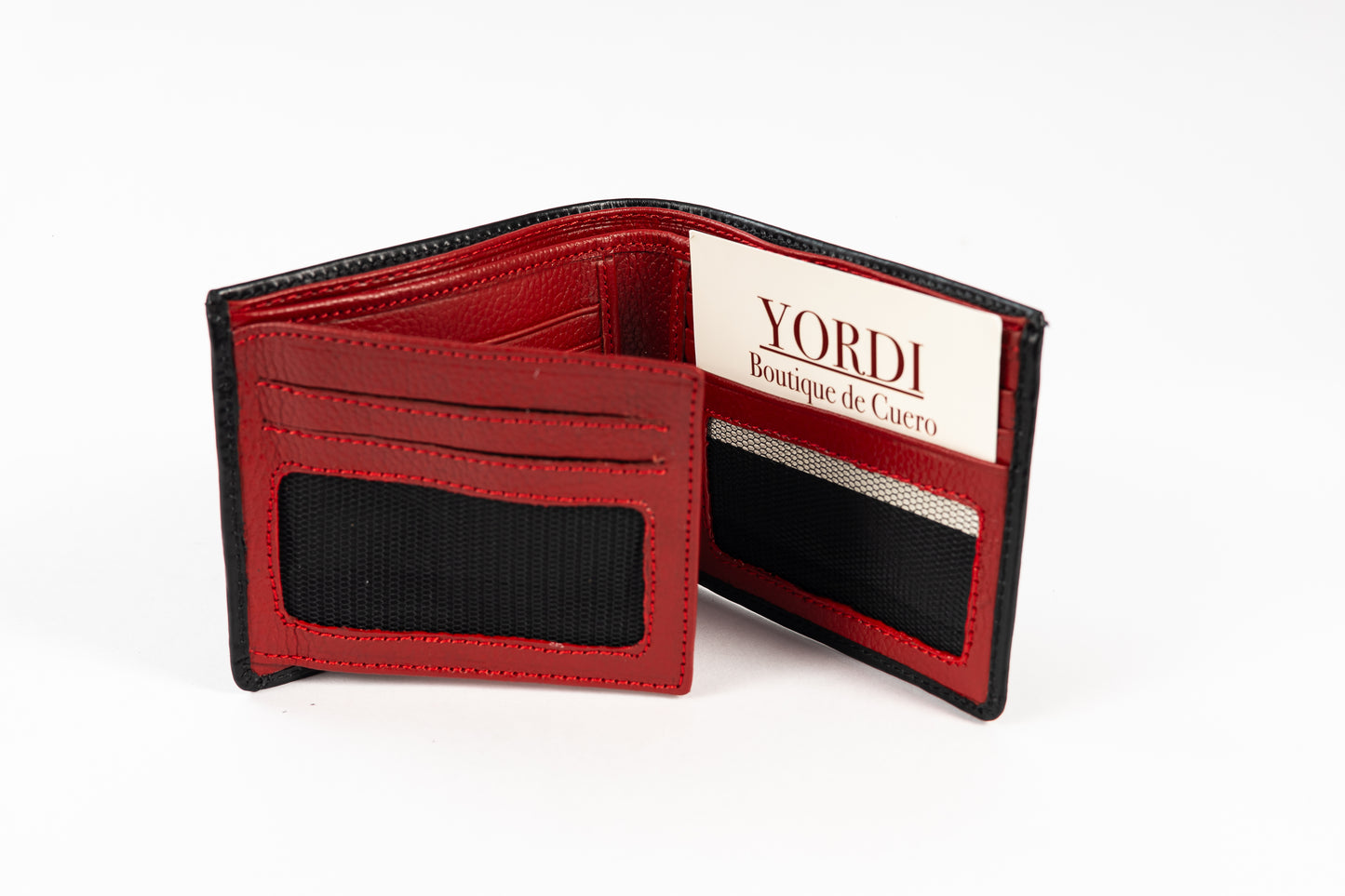 BILLETERA TOSCANA (NEGRO/ROJO)