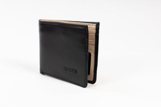 BILLETERA TOSCANA (NEGRO/BEIGE)