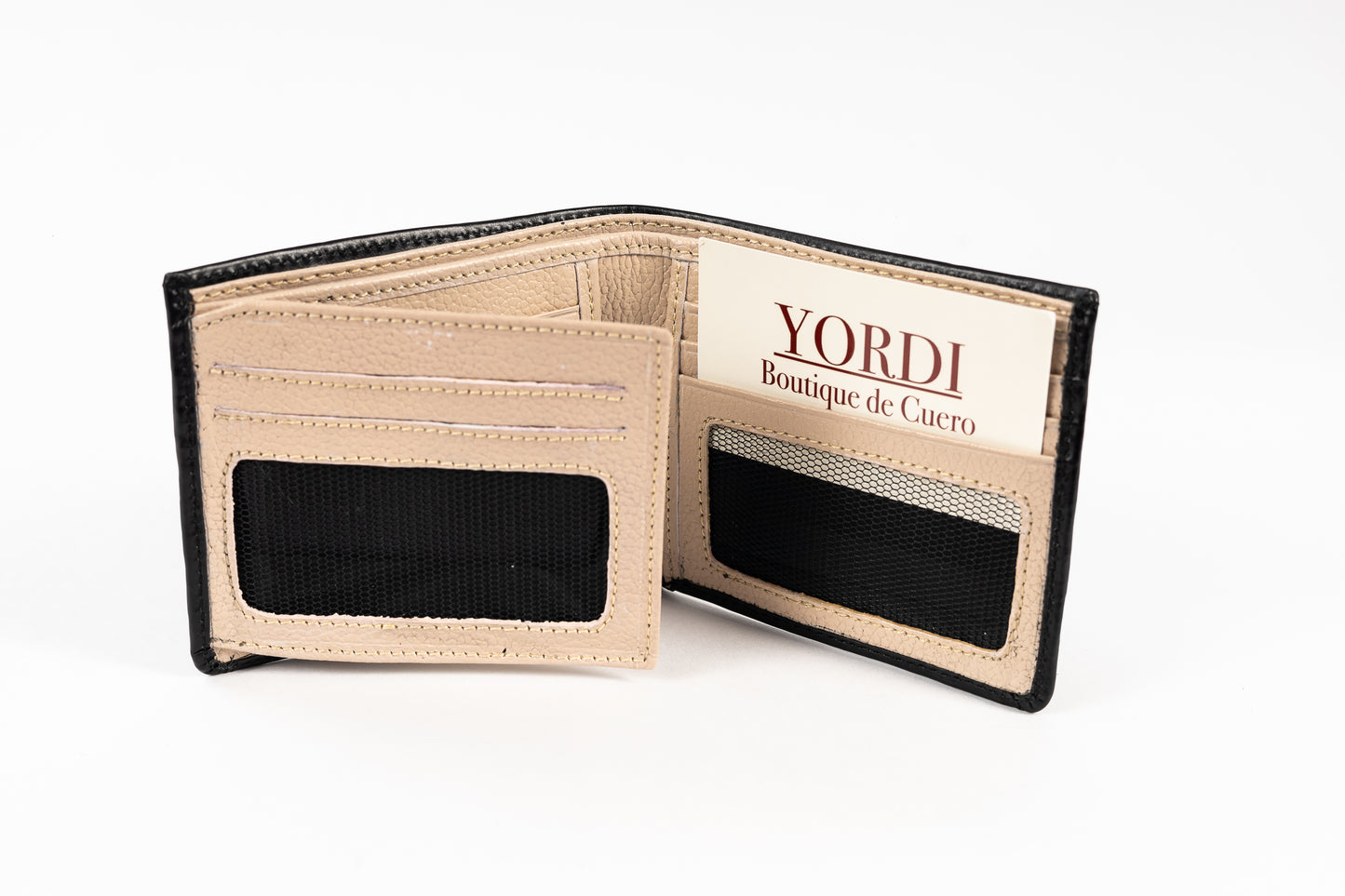BILLETERA TOSCANA (NEGRO/BEIGE)
