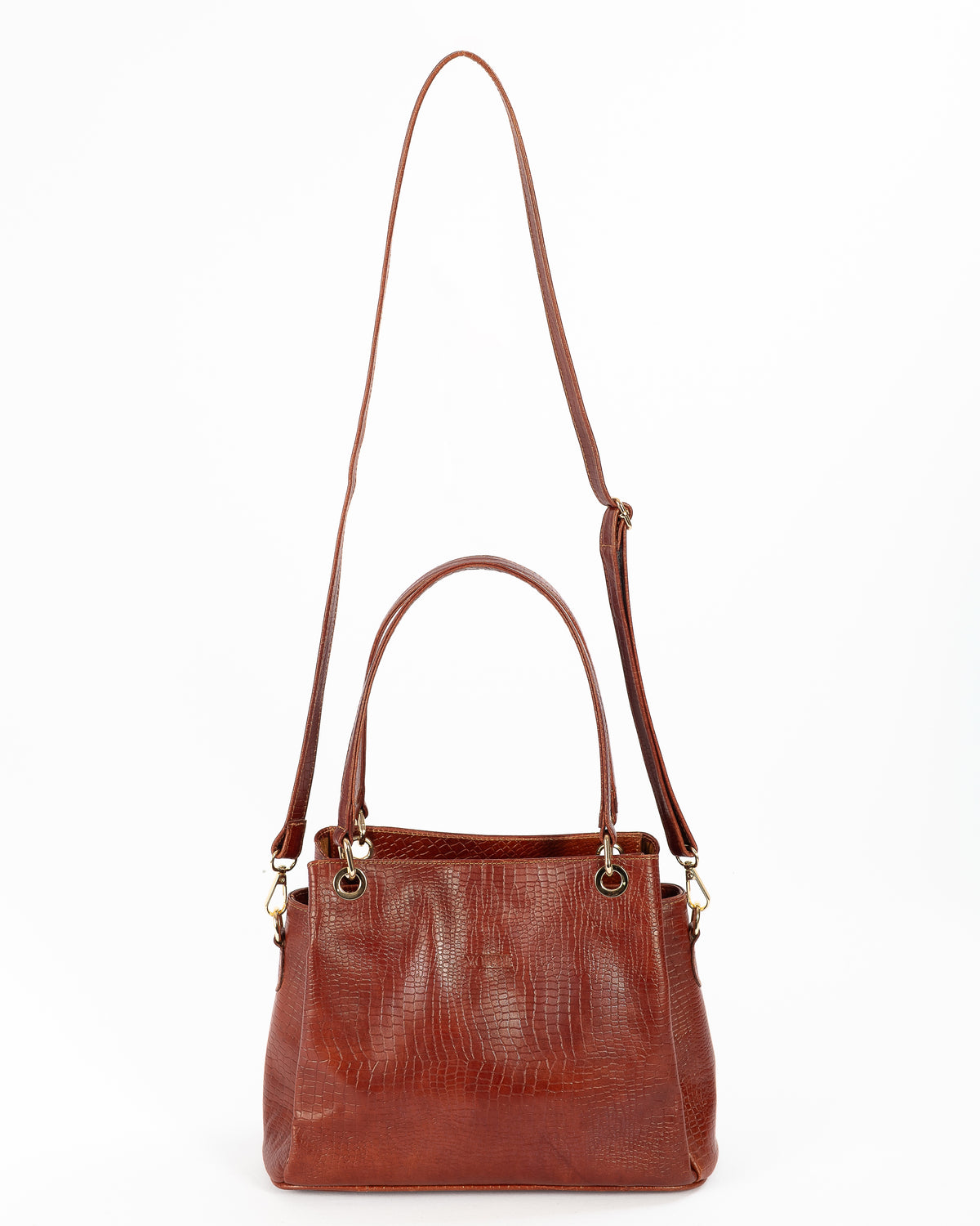 Cartera Judie | Borgoña Cocodrilo