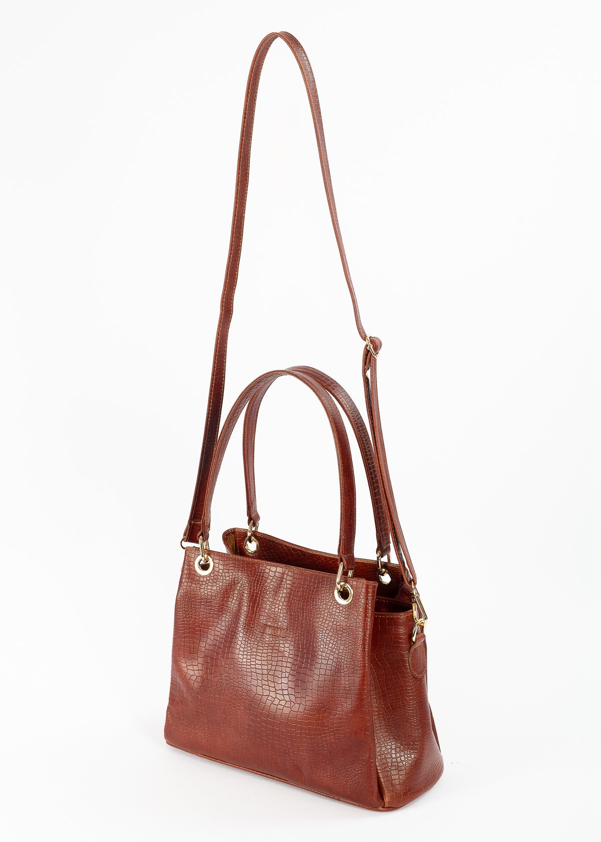 Cartera Judie | Borgoña Cocodrilo