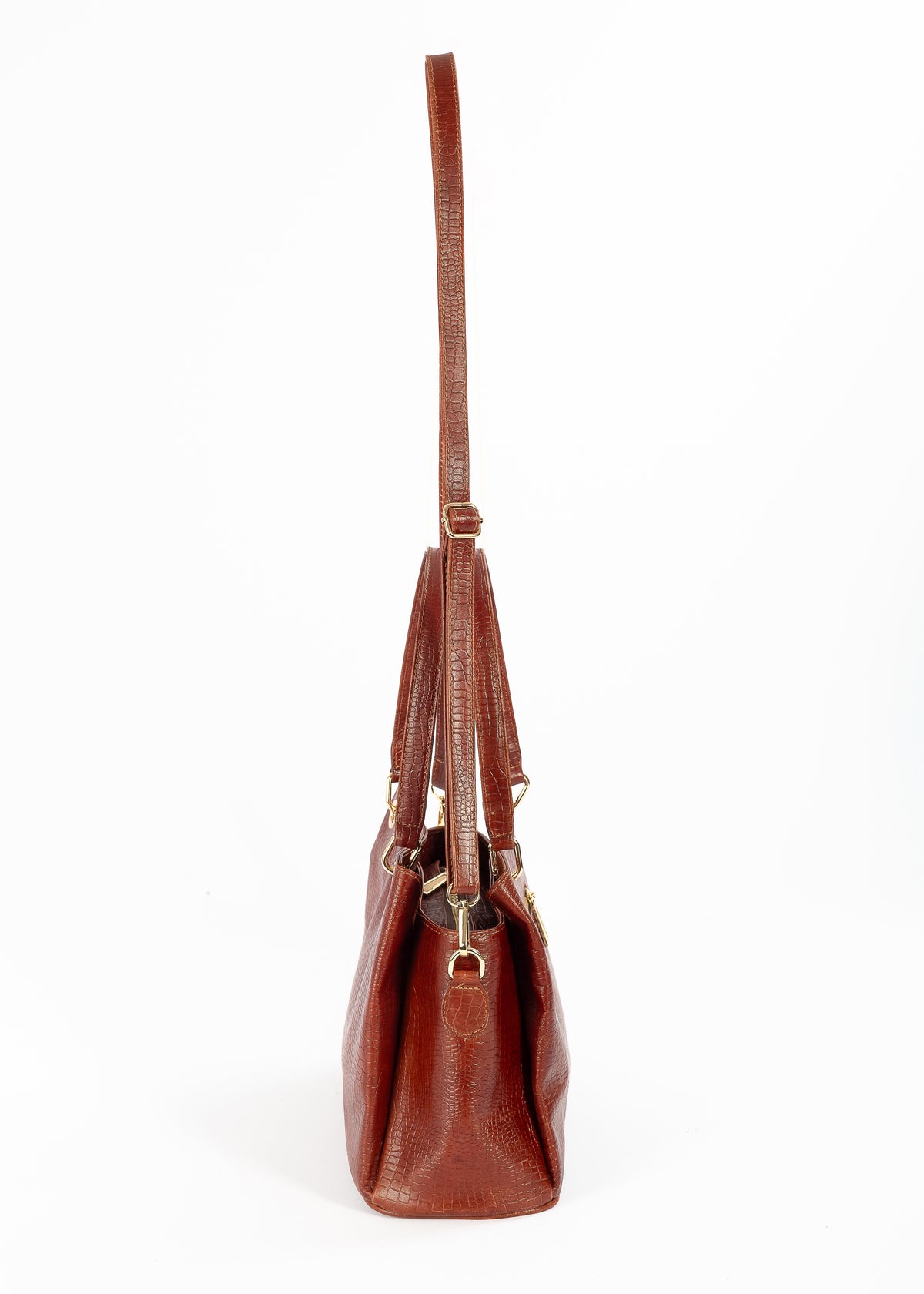 Cartera Judie | Borgoña Cocodrilo