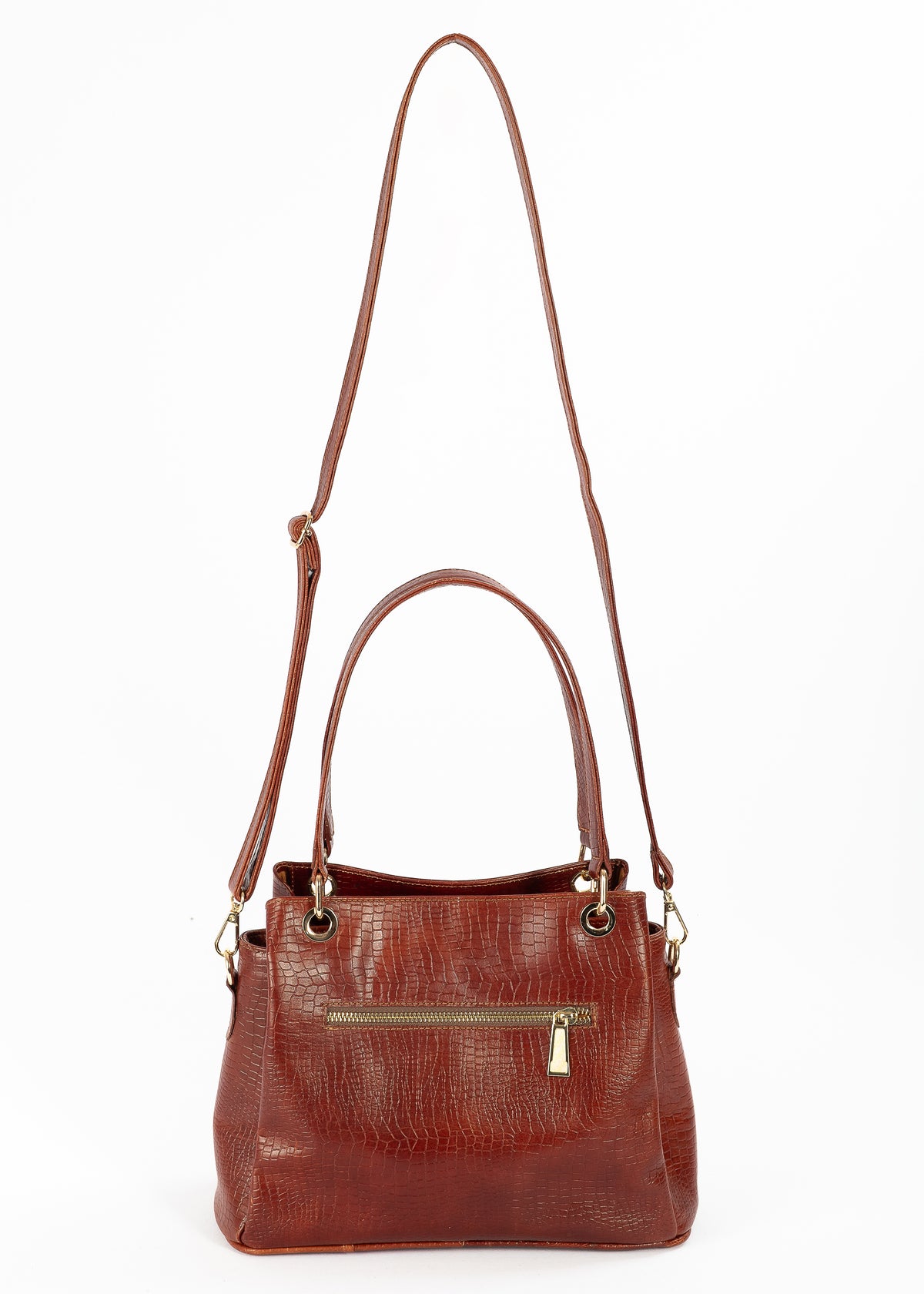 Cartera Judie | Borgoña Cocodrilo