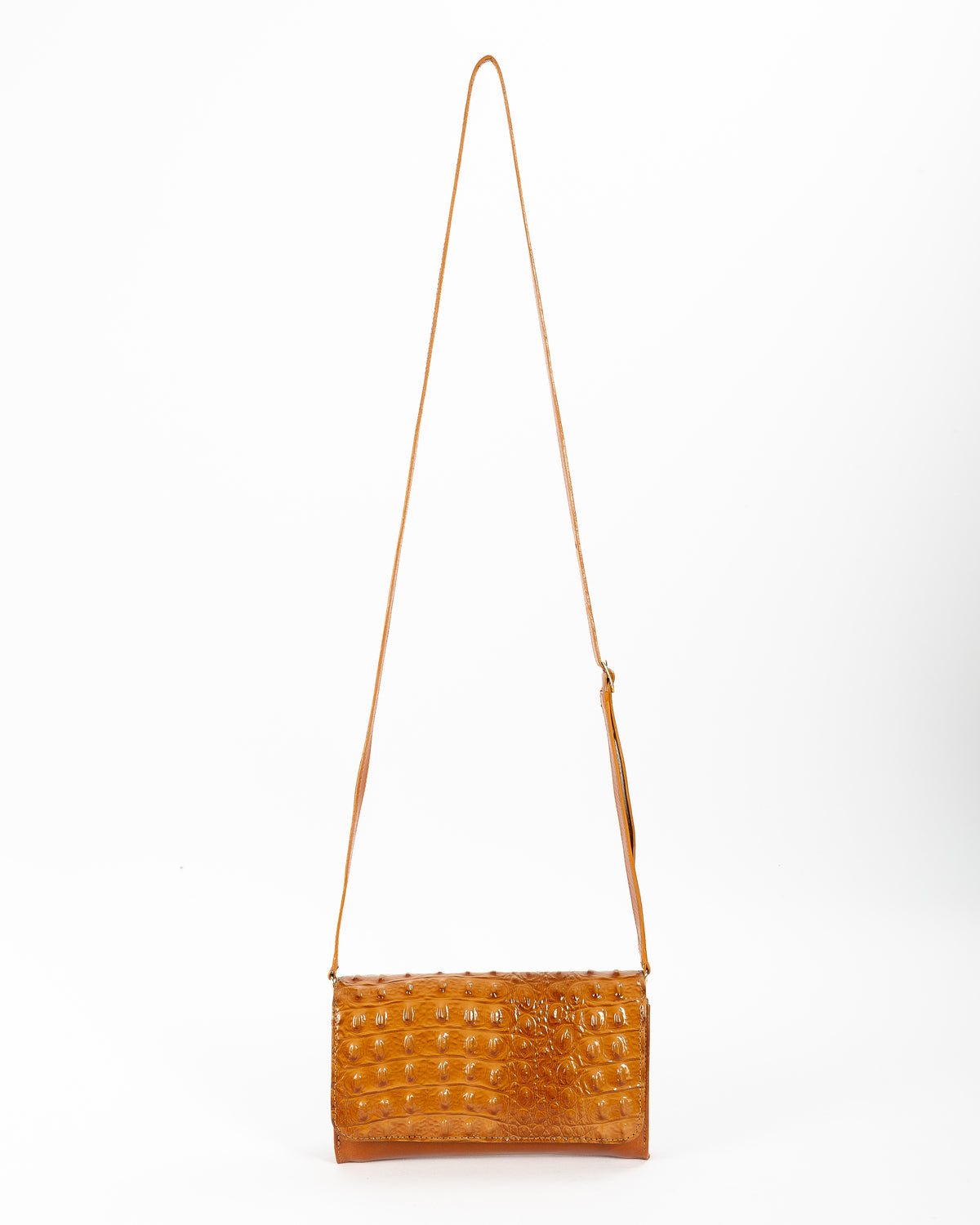Bolso Clutch Diana | Camel Cocodrilo Charol
