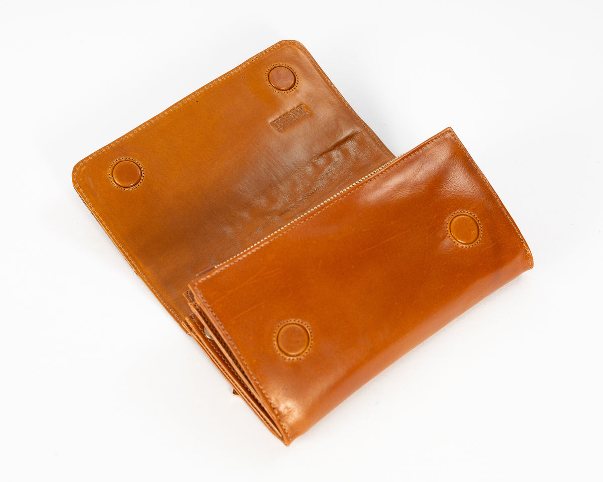 Bolso Clutch Diana | Camel Cocodrilo Charol