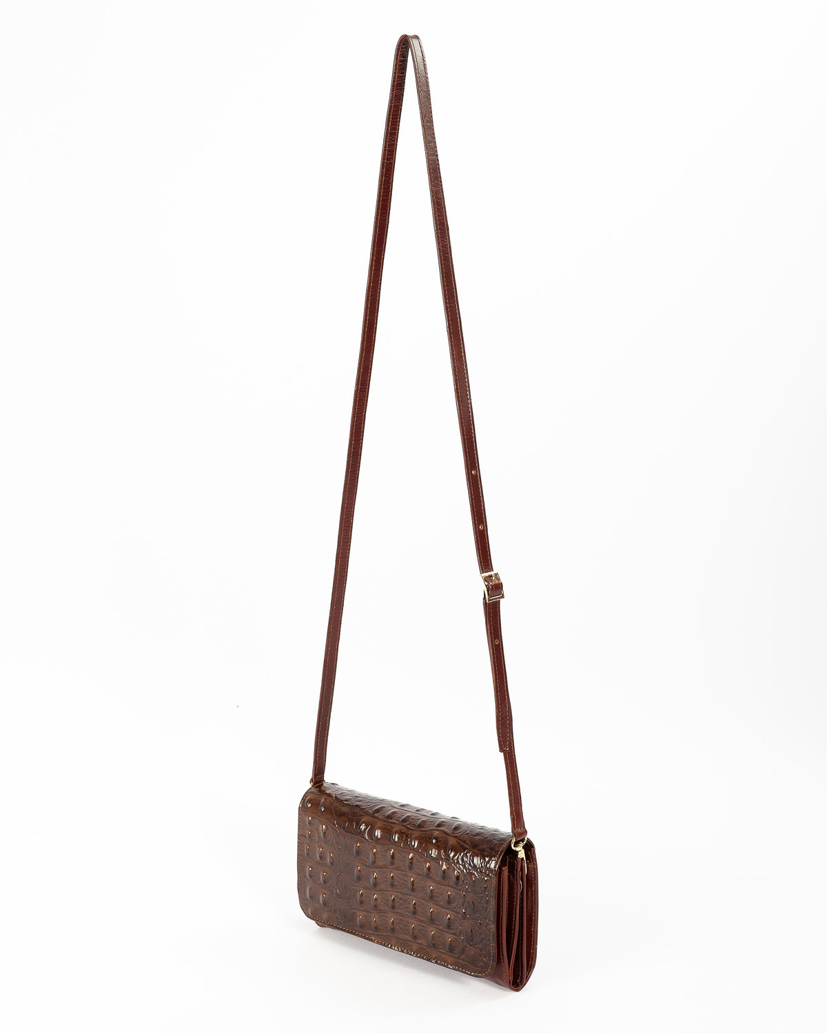 Bolso Clutch Diana | Café Cocodrilo Charol