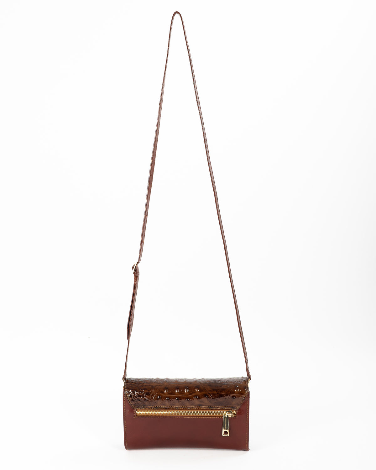 Bolso Clutch Diana | Café Cocodrilo Charol