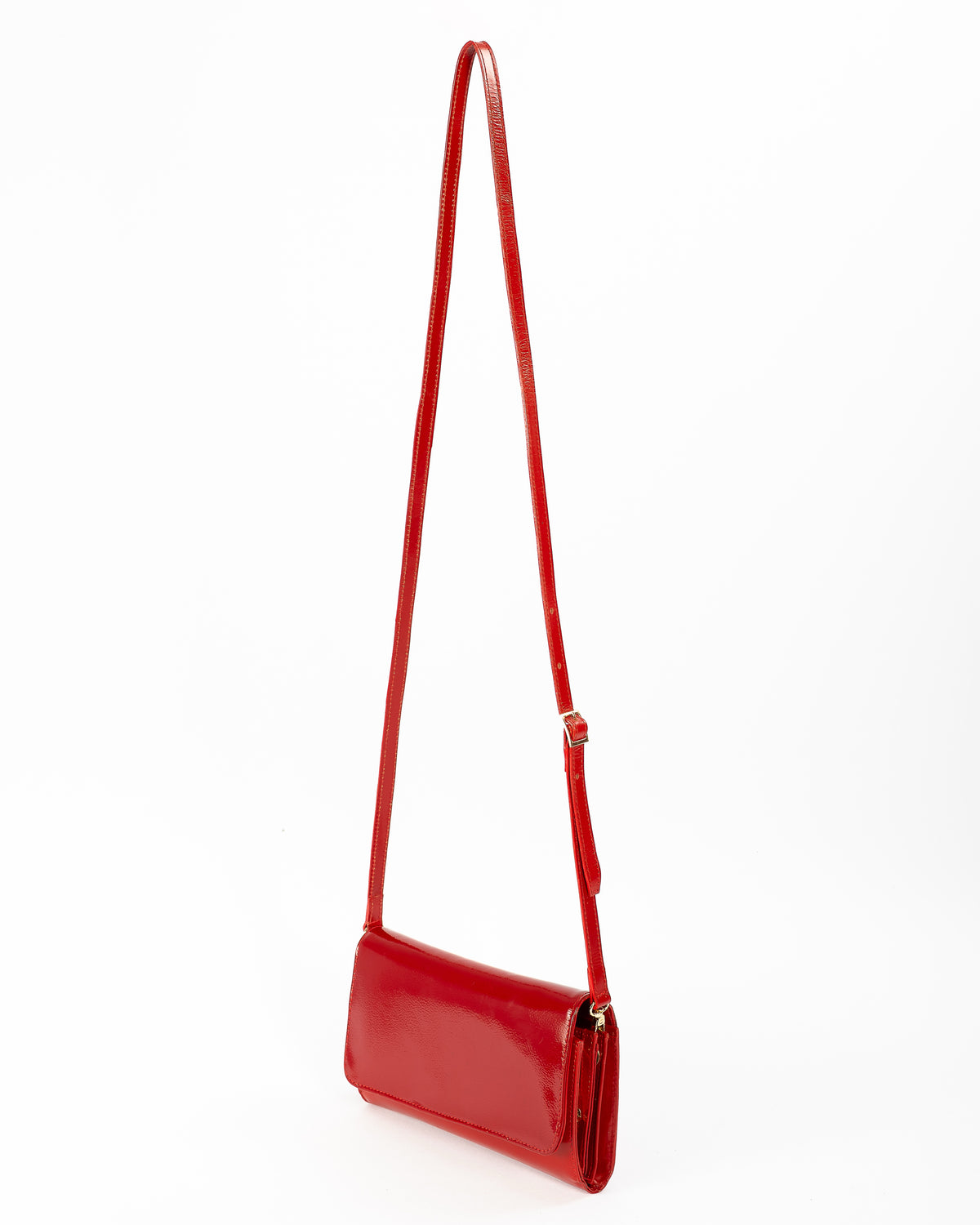 Bolso Clutch Diana | Cuero Rojo Charol