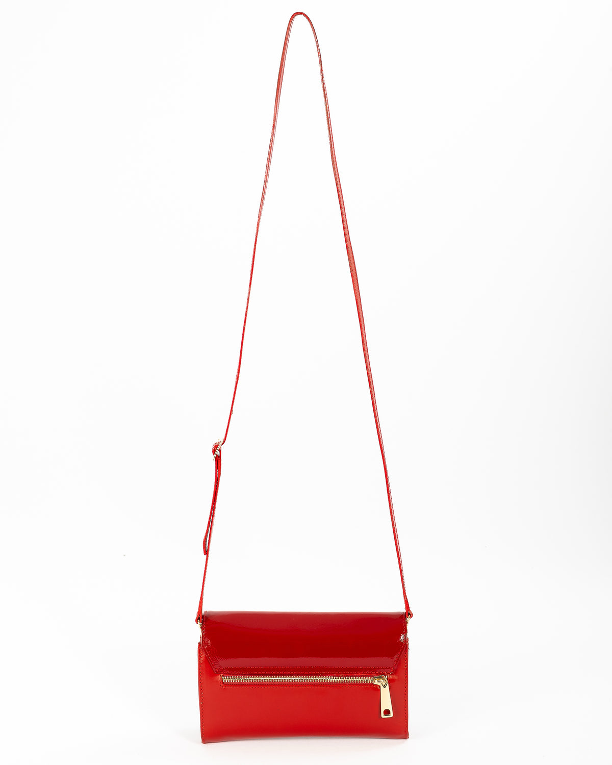 Bolso Clutch Diana | Cuero Rojo Charol