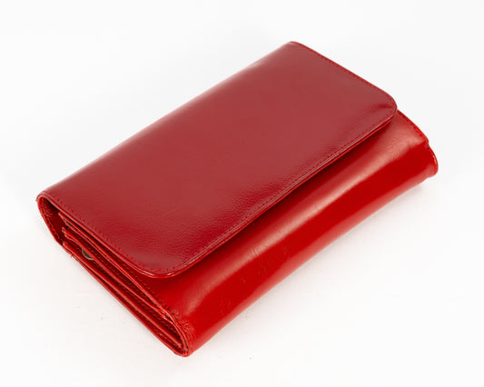 Bolso Clutch Diana | Cuero Rojo Charol