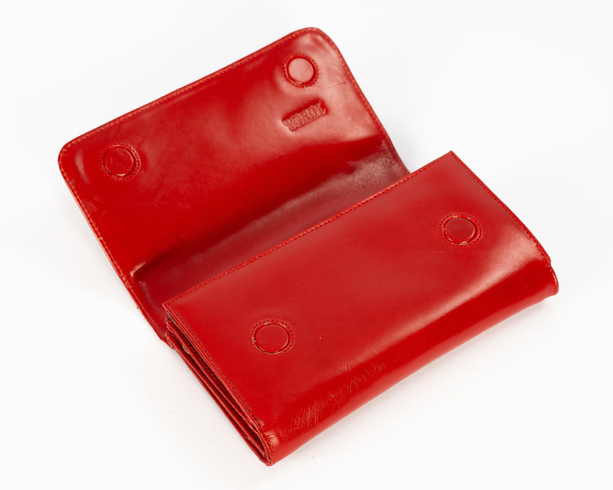 Bolso Clutch Diana | Cuero Rojo Charol