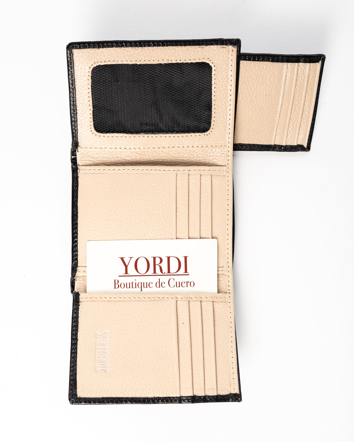 BILLETERA TRIPARTITA (NEGRO/BEIGE)