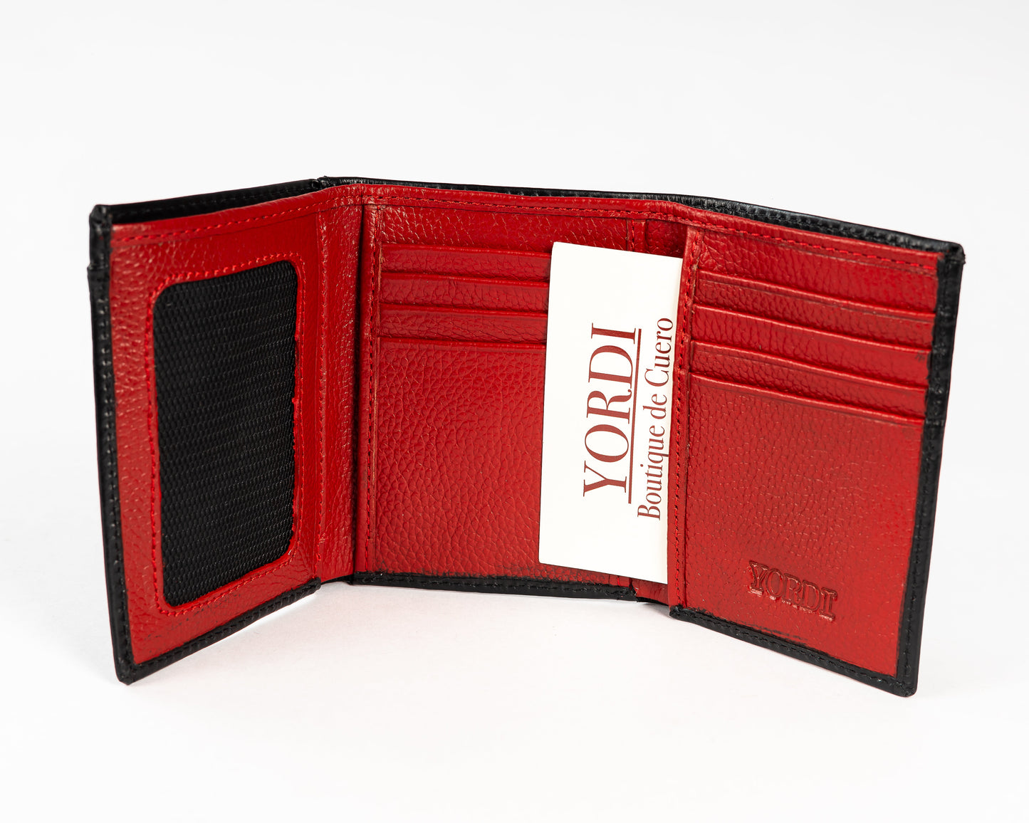 BILLETERA TRIPARTITA (NEGRO/ROJO)