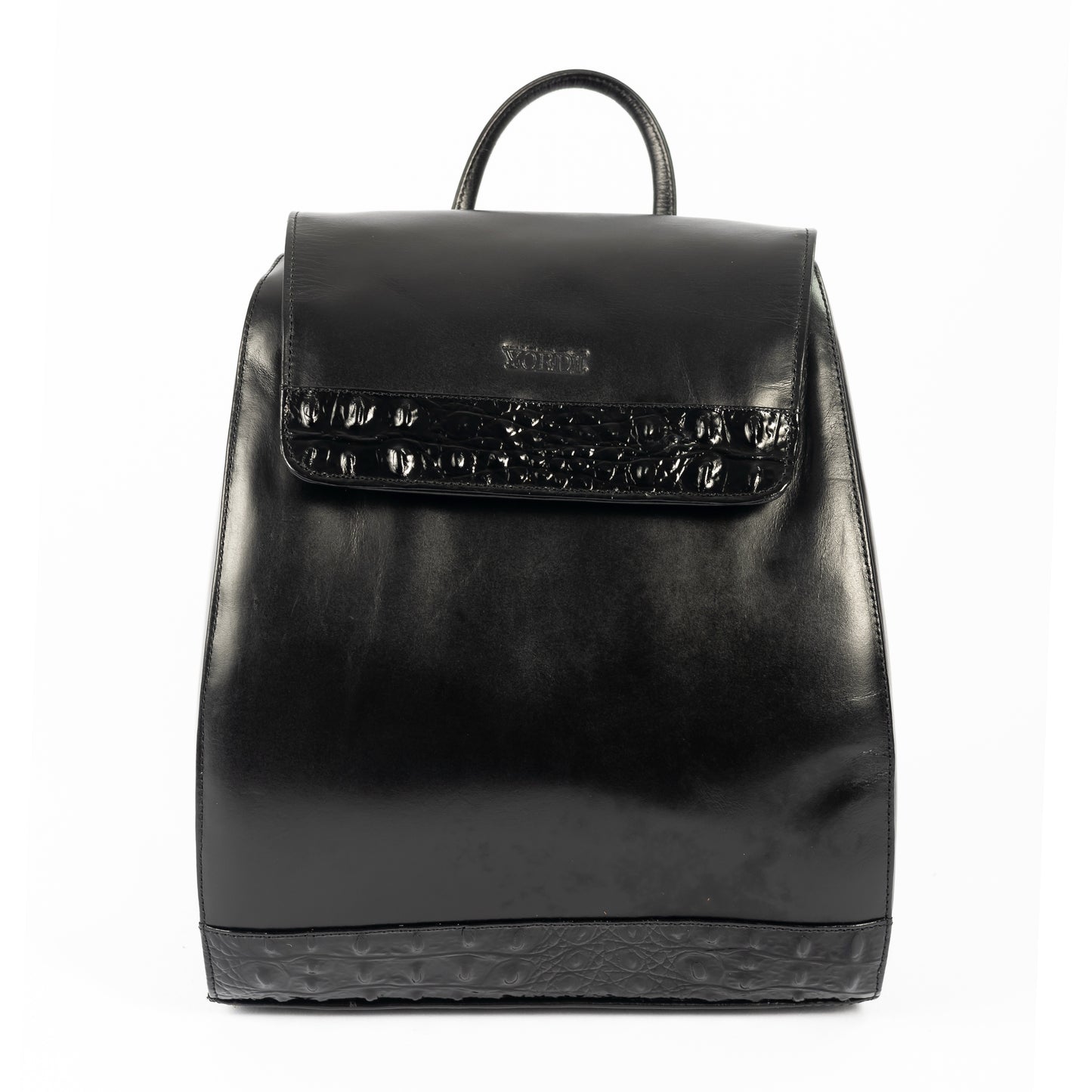 Morral Alessia — Negro Pátina / Cocodrilo
