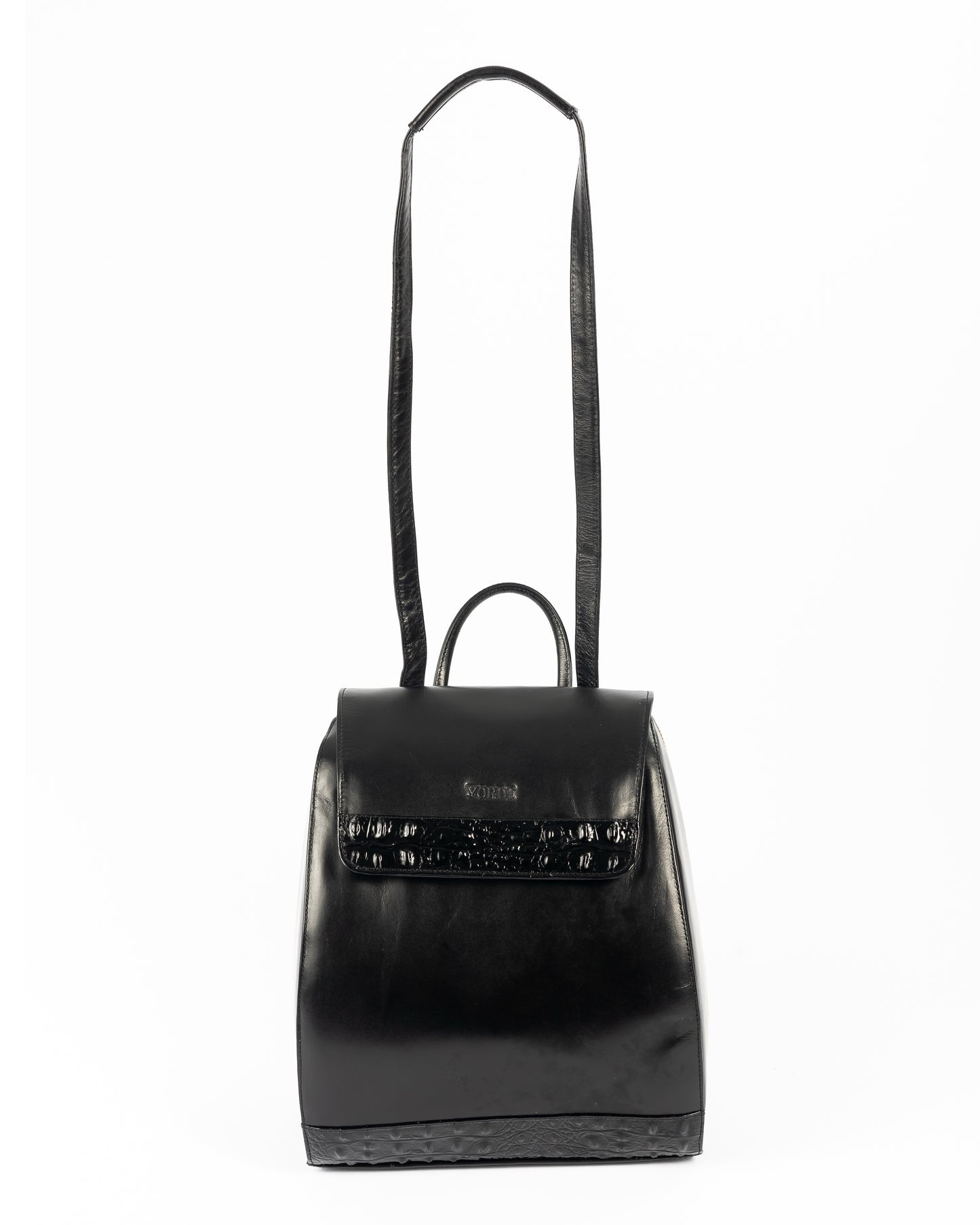 Morral Alessia — Negro Pátina / Cocodrilo