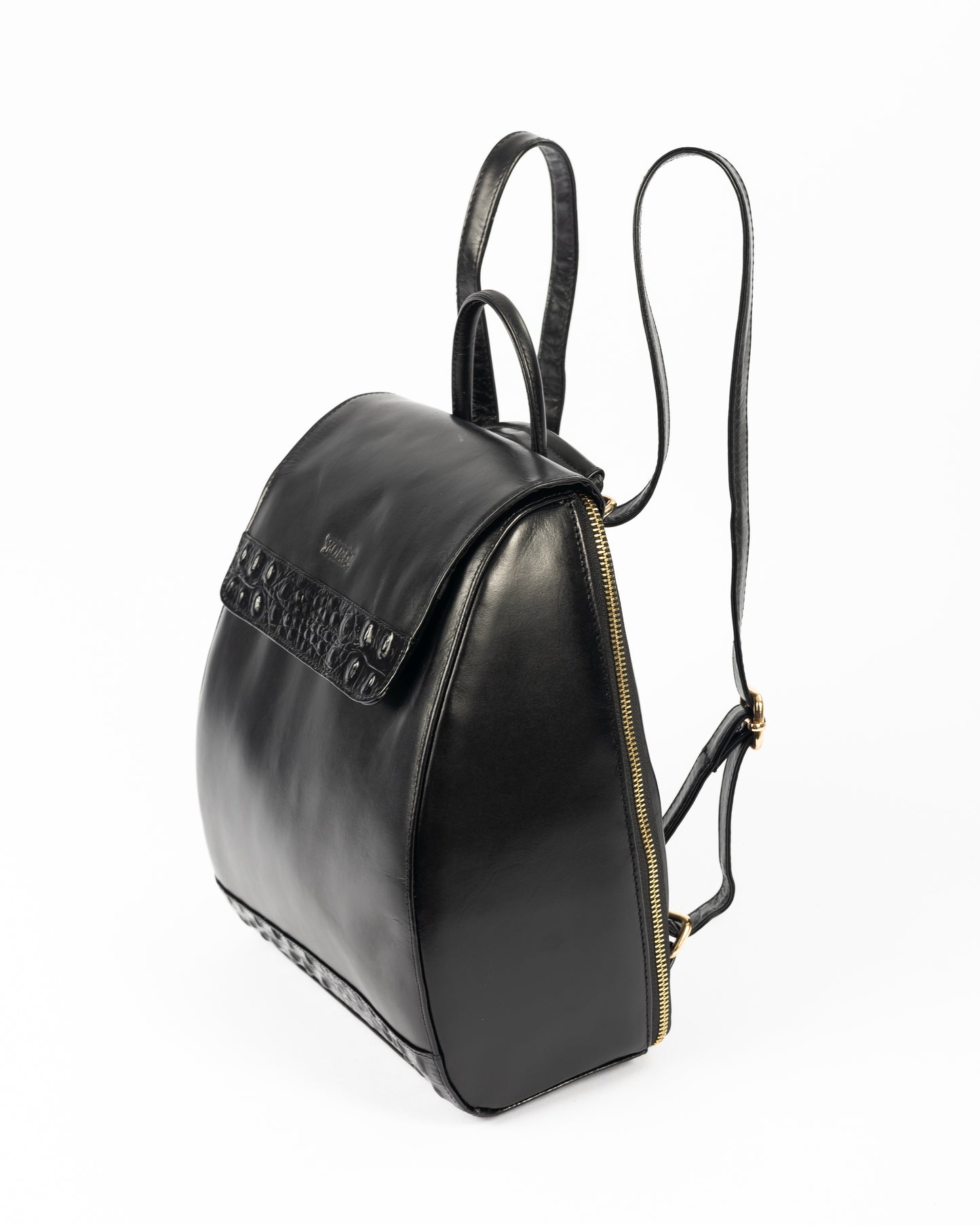 Morral Alessia — Negro Pátina / Cocodrilo