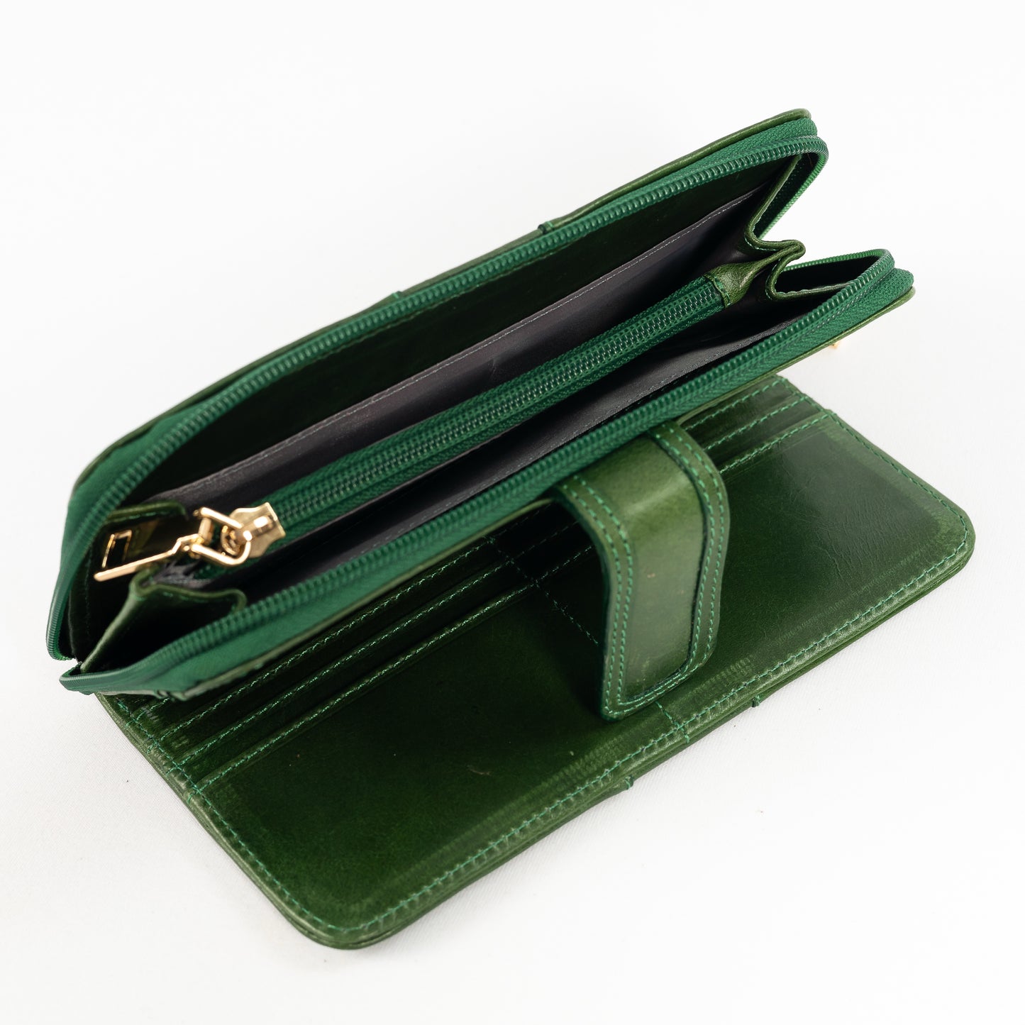 Billetera de Dama Nápoles | Verde Pátina