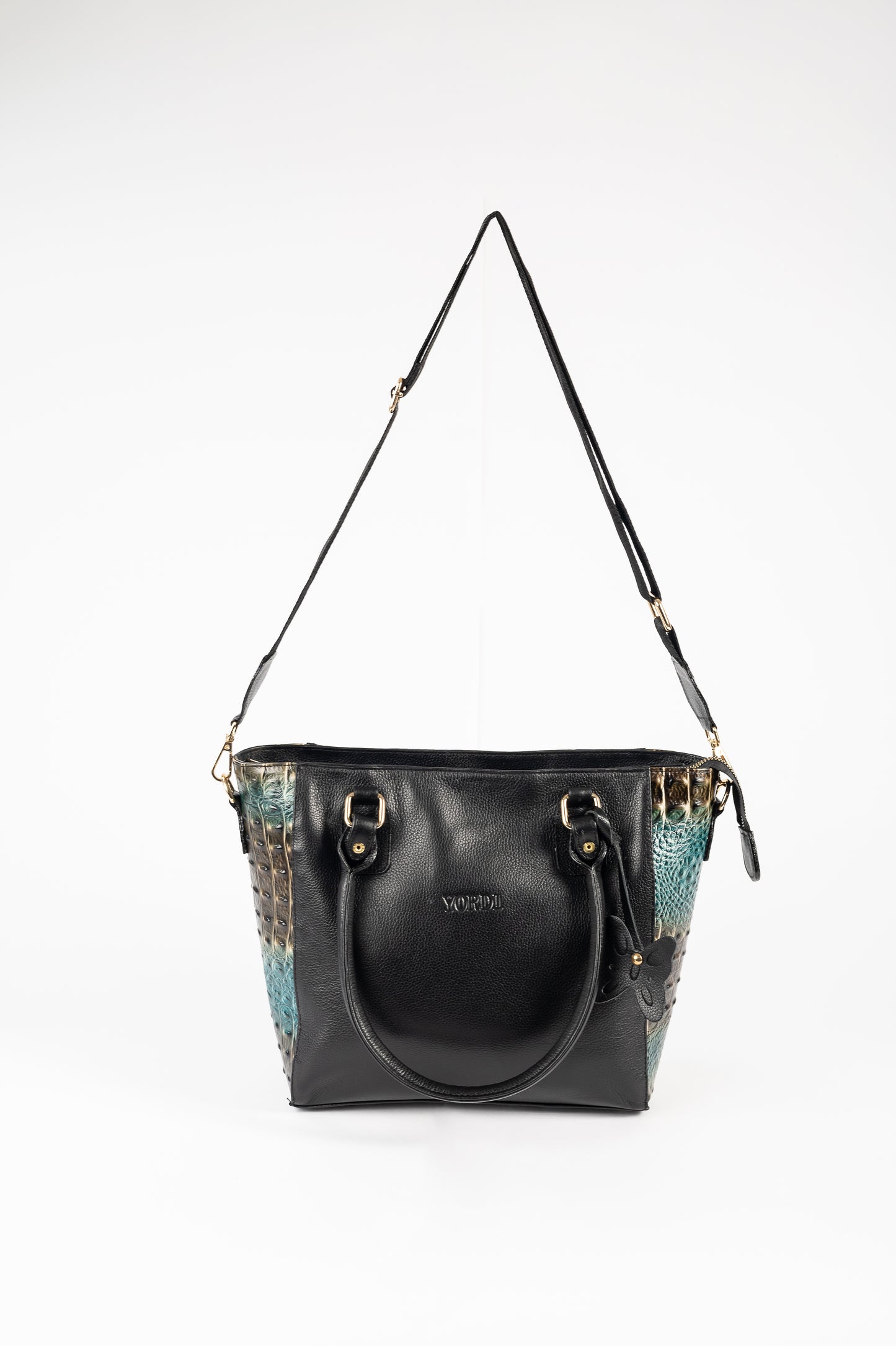 CARTERA BIG LADY COCODRILO (NEGRO)