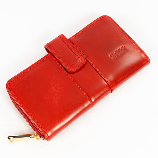 Billetera de Dama Nápoles | Rojo Pátina
