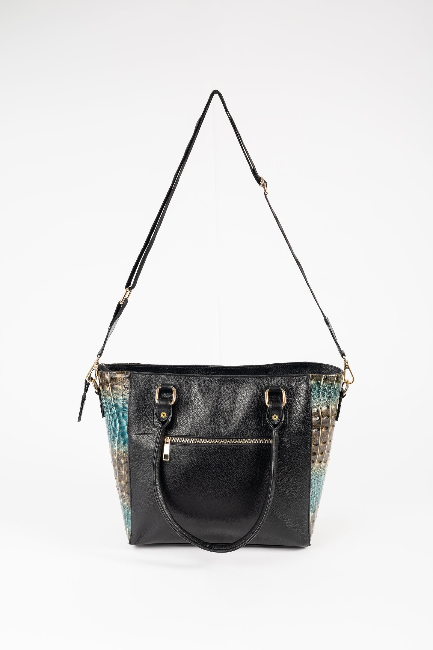 CARTERA BIG LADY COCODRILO (NEGRO)