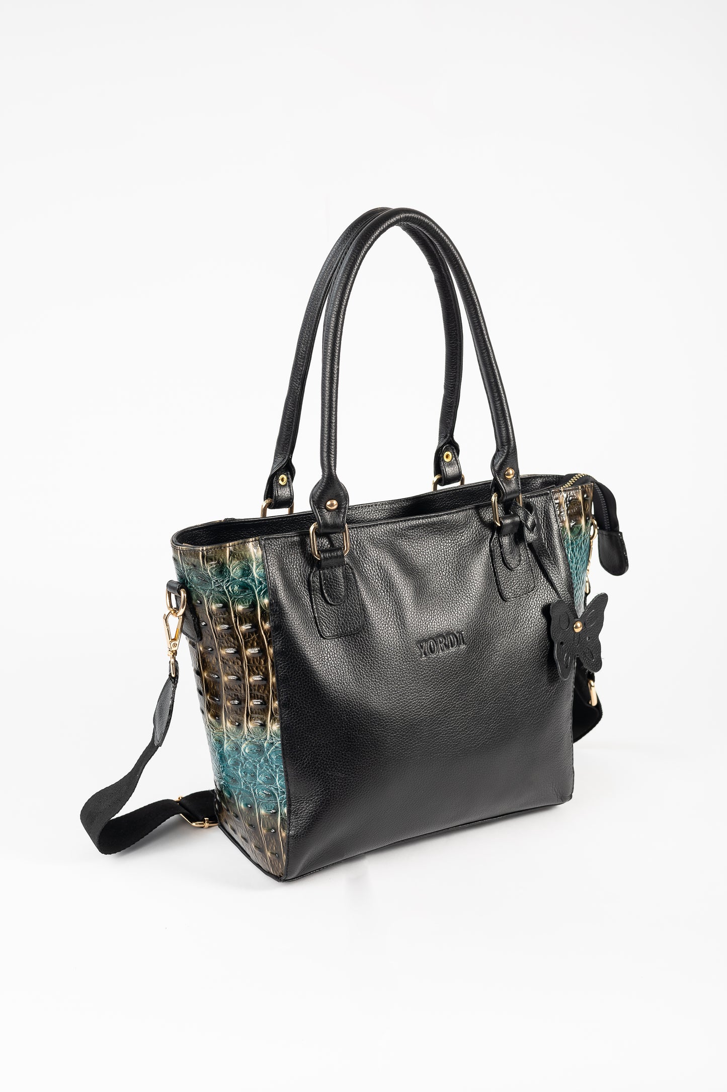 CARTERA BIG LADY COCODRILO (NEGRO)