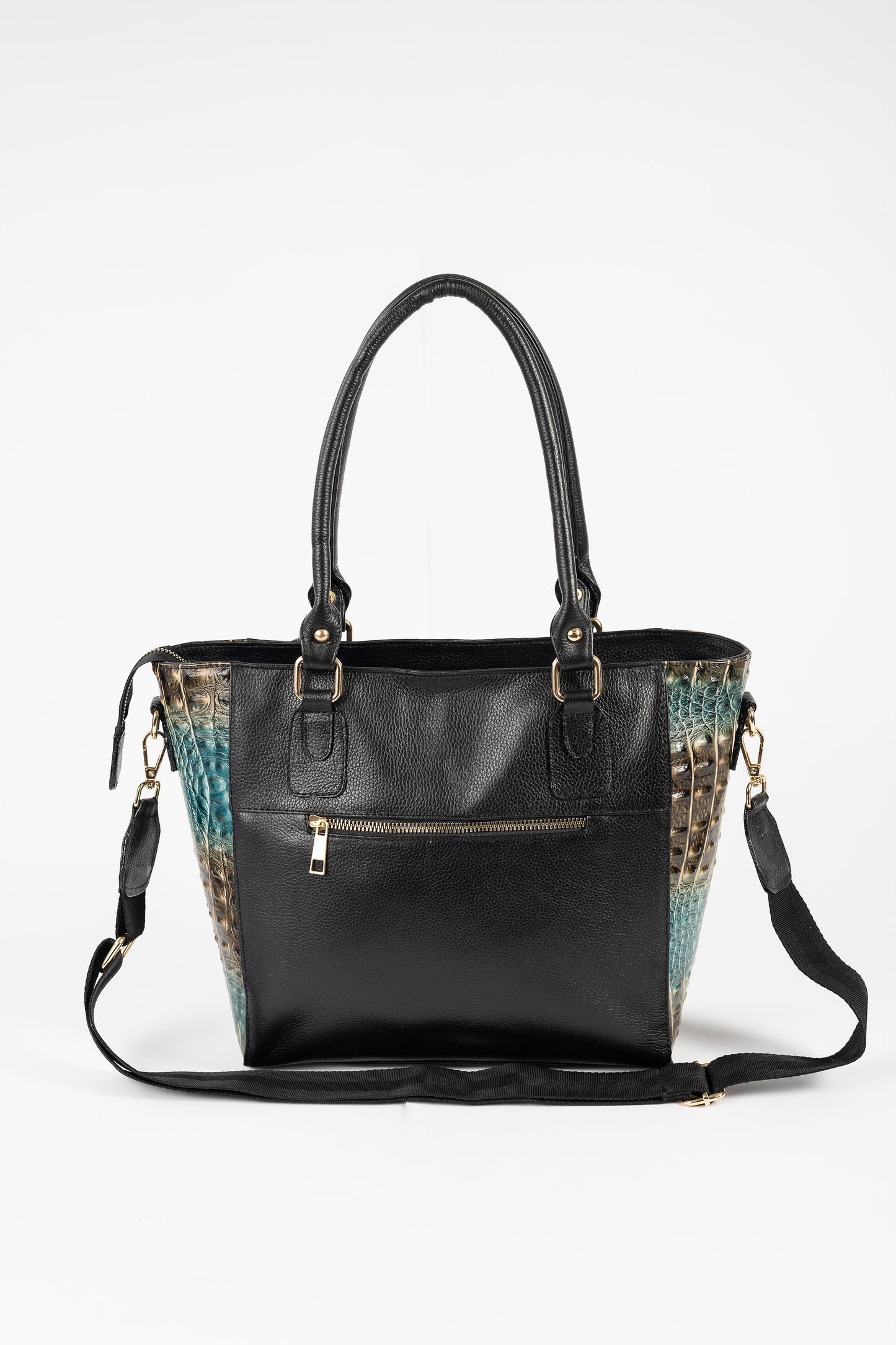 CARTERA BIG LADY COCODRILO (NEGRO)